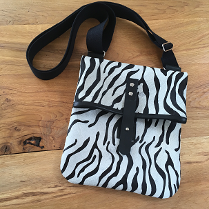 Zebra Print Messenger Bag